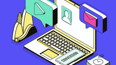 Illustration of a laptop screen with various notifications.