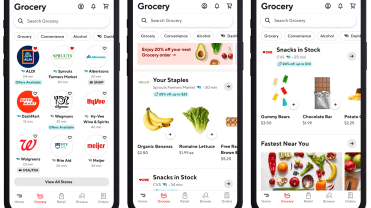 Screenshots of DoorDash's June 2023 app update.